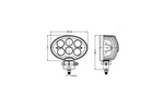 Faro da lavoro a LED con riflettore TT TECHNOLOGY NERO TT.13359F 6xLED 4800lm ovale