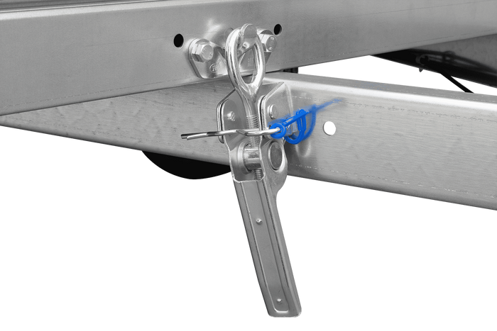 Rimorchio Garden Trailer 200 Kipp con ruotino d'appoggio, centina H-0 e telone grigio