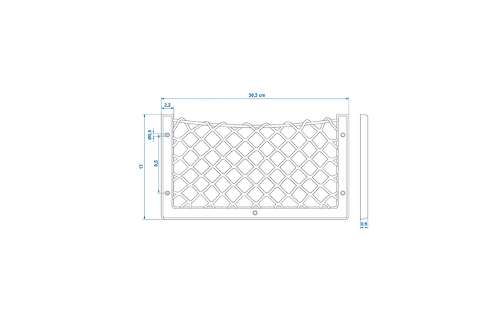 ProPlus 230072 Rete portaoggetti per bagagli 302x169mm