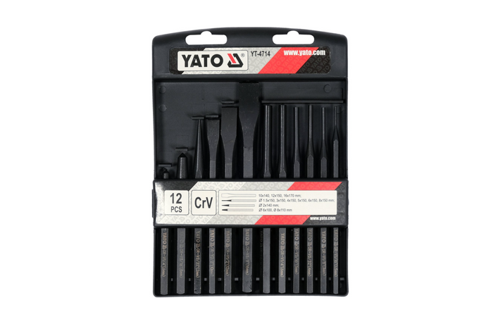 Scalpelli e punzoni YATO YT-4714, set da 12.