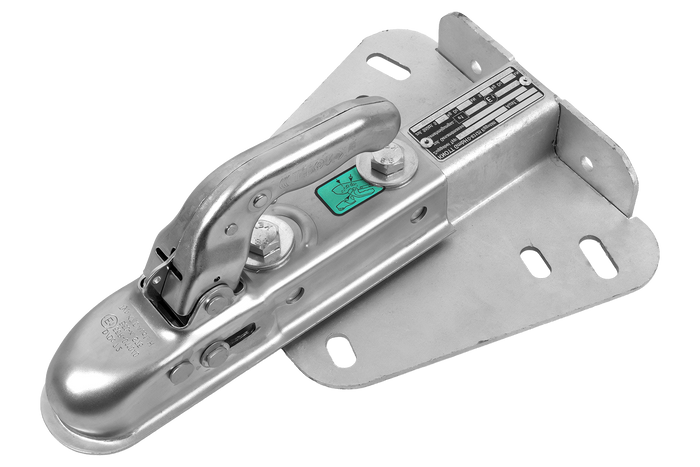 Gancio di traino KNOTT K7.5-H+KZE7.5 per rimorchio da 750 kg con timone a V.
