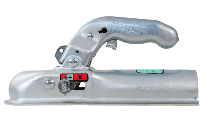 Gancio di traino a sfera KNOTT K7.5-C per rimorchio da 750 kg con timone tubolare da 50 mm