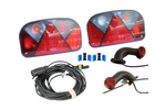 Set luci: luci posteriori ASPÖCK + luci di posizione laterali ASPÖCK + cablaggio MANTES 7m 7 PIN + connettori rapidi