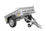 Rimorchio monoasse 150x106 UNITRAILER GARDEN 150 KIPP con copertura in alluminio