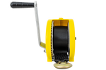 Verricello manuale con cinghia e custodia gialla per rimorchi carrelli portabarca 450 kg Knott