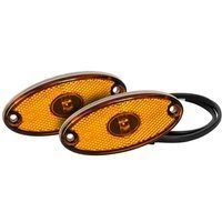 Set di due luci di posizione a LED ASPÖCK FLATPOINT II, ​​arancioni, universali