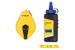 Set di marcatura STANLEY STHT47113-0, composto da corda, gesso e livella a bolla.