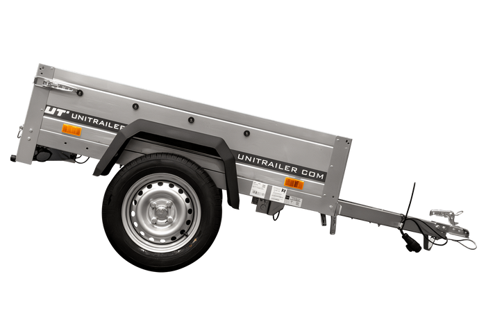 Rimorchio carrello leggero senza freni trasporto cose 750 kg Unitrailer Garden Trailer 150 kipp (new)