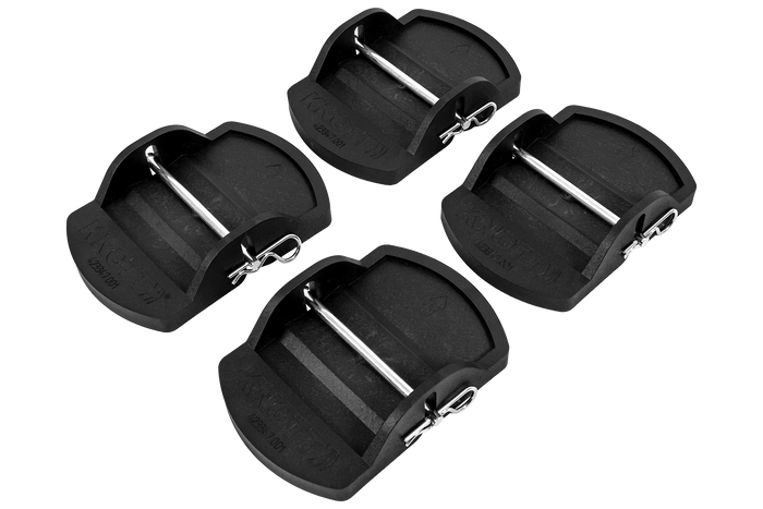 Set di quattro cuscinetti stabilizzatori per rimorchio KNOTT, dimensioni 18x14x4,5 cm.