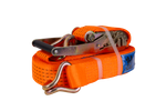 Set di quattro cinghie di trasporto UNITRAILER arancioni da 15 m/50 mm/5 t con tenditore