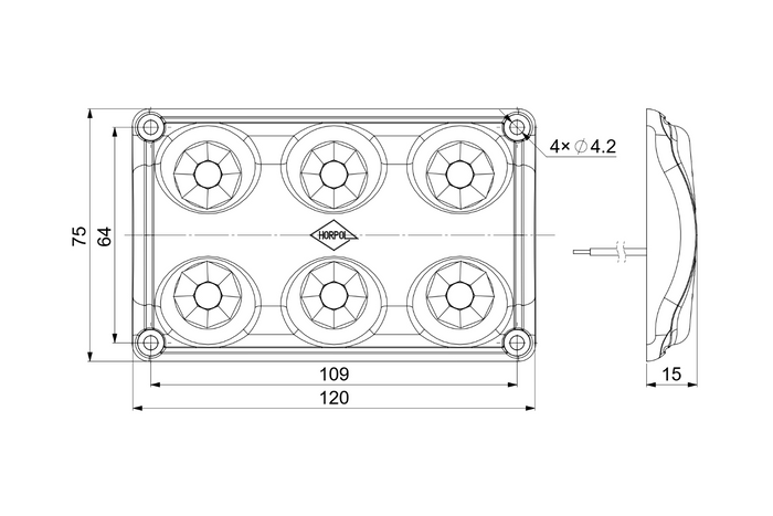 Lampada interna per auto a LED HORPOL LWD2864 da 560 lm