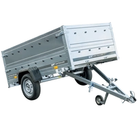 Rimorchio monoasse 230x125 UNITRAILER GARDEN 230 KIPP con sponde BIS