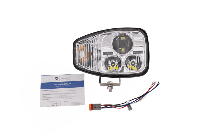 TT Technology TT.16610-P Fanale anteriore a LED 3 funzioni 21xLED 4450lm destro per JCB/Cat/Manitou/Volvo/Terex