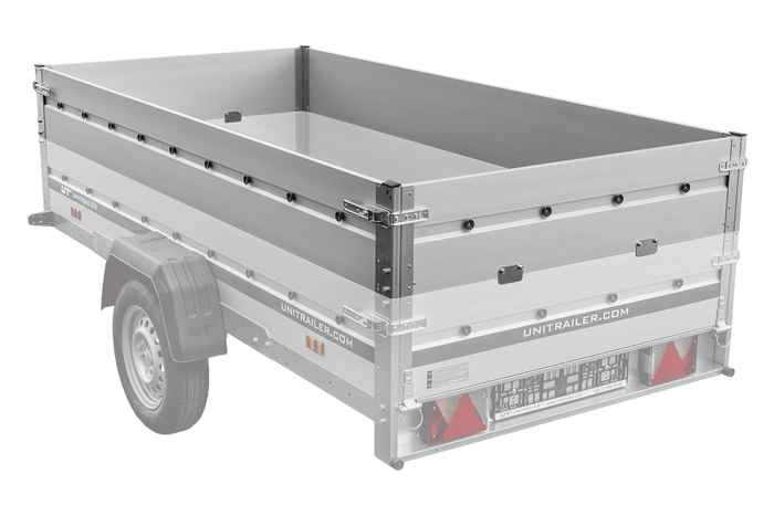 Sponde laterali in alluminio BIS per i rimorchi UNITRAILER GARDEN 264 KIPP ALU e 264/2 KIPP ALU