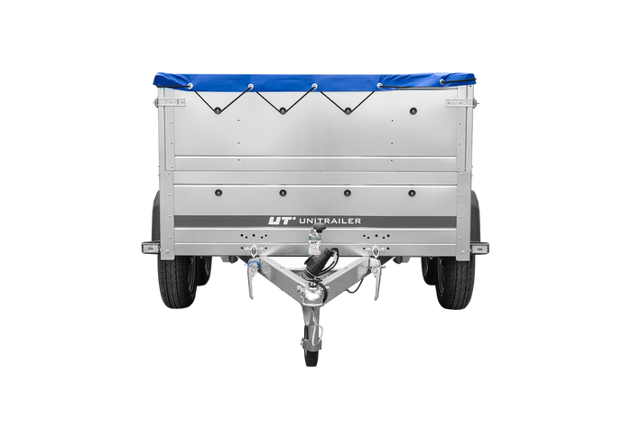 RIMORCHIO LEGGERO BIASSE GARDEN TRAILER 264/2 KIPP CON SOVRASPONDE RUOTINO CENTINA H-0 E TELONE BLU