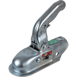 Gancio di traino KNOTT KK14-A per rimorchio da 1400 kg con timone tubolare da 50 mm.