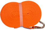 Set di quattro cinghie di trasporto UNITRAILER arancioni da 12 m/25 mm/1 t con tenditore