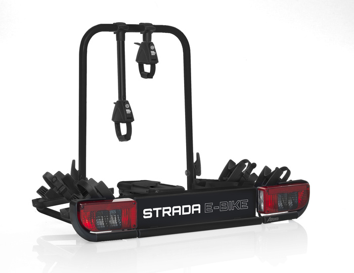 Atera Strada e-bike - portabici da gancio traino per 2 bici (nero)