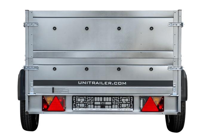UNITRAILER GARDEN TRAILER 230 KIPP RIMORCHIO LEGGERO 230x125 CON SOVRASPONDE E RUOTINO 