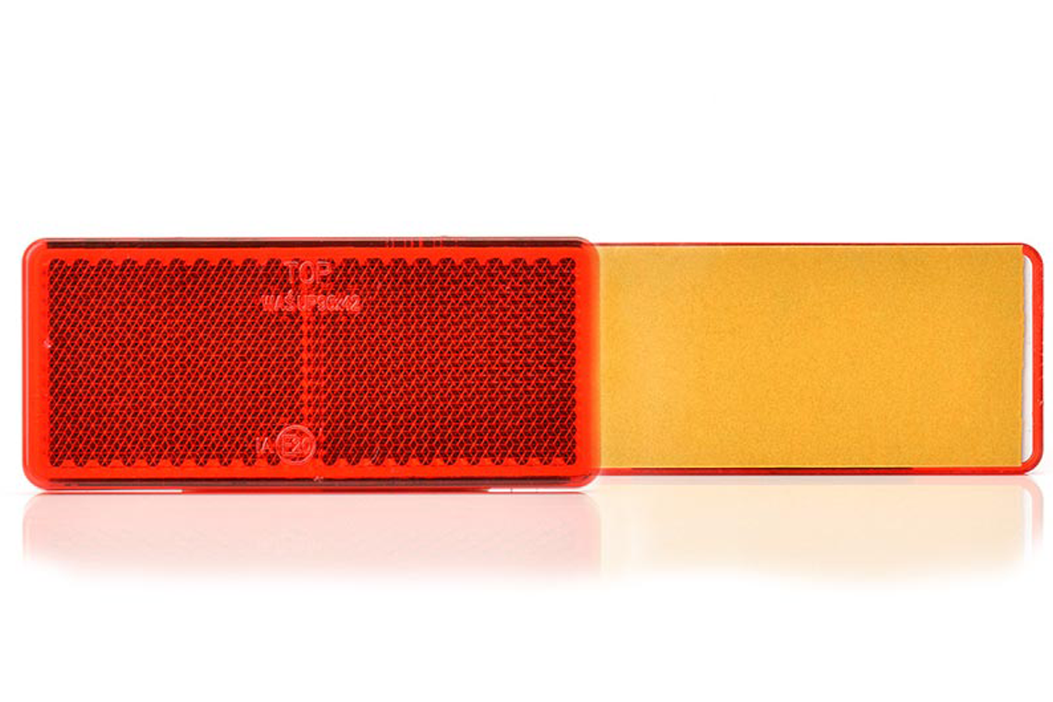 ETUKER 10 X Catarifrangente Rettangolare, Autoadesiva Catarifrangenti