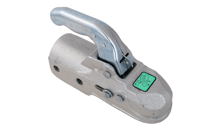 Gancio a sfera KNOTT K35-C per rimorchio da 3500 kg con timone tubolare da 60 mm, in ghisa