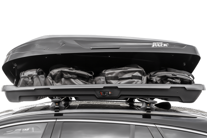 Box da tetto Inter Pack Monsun PRO L, nero metallizzato