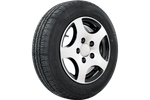 Ruota del rimorchio PNEUMATICO KENDA 155/70 R13 74N CERCHIO IN ALLUMINIO STARCO lucidato 5Jx13"H2 5x112 ET:30