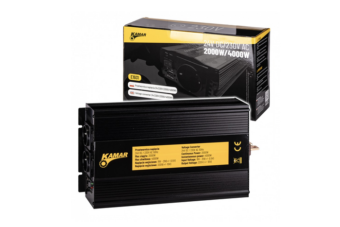 Convertitore di tensione 24V/230V (2000/4000W) KAMAR E1931