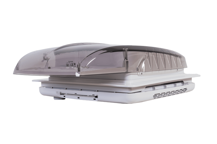 Ventilatore da tetto automatico PUNDMANN PLUS FAN per camper con illuminazione e tendina avvolgibile 400×400mm