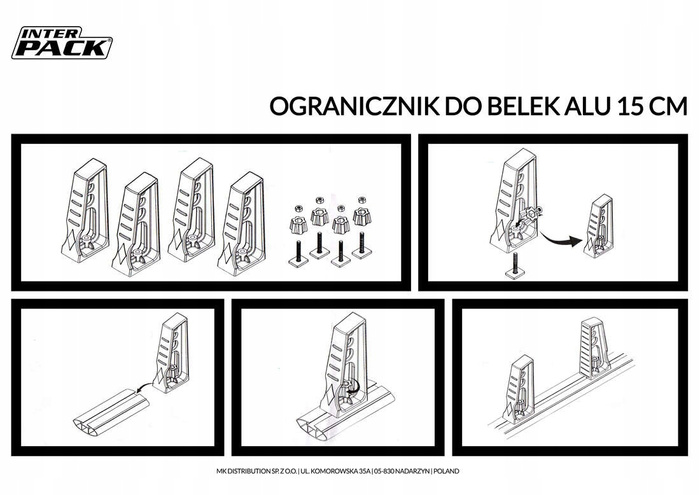 Limitatore di carico per travi in alluminio (altezza - 15 cm)
