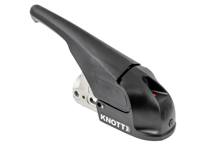 Gancio a sfera KNOTT KS30 con stabilizzatore per rimorchio da 3000 kg con timone tubolare da 50 mm