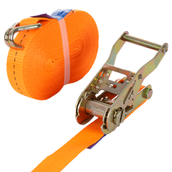 Cinghia di fissaggio UNITRAILER arancione da 12 m/25 mm/1 t con tenditore
