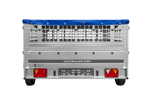 Rimorchio leggero su molle 264x150 UNITRAILER GARDEN 265/R KIPP con sponde in rete, telaio H-0 e copertura blu