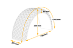 Parafango rimorchio 15-16" DOMAR D29130 passaruota 790/220mm