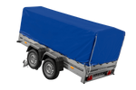 RIMORCHIO GARDEN TRAILER UNITRAILER 264/2 KIPP CON RUOTINO D'APPOGGIO, TELAIO H-800 E COPERTURA BLU