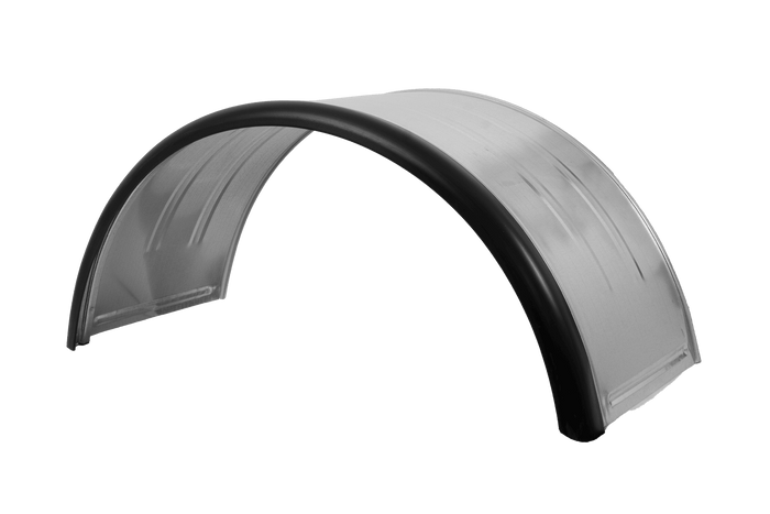 Parafango doppio per rimorchio 15-16" DOMAR DK7115 passaruota 880/400mm in metallo con bordo in gomma