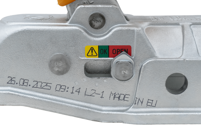 Gancio a sfera STEELPRESS BC-3500E-00-02+SD per rimorchio da 3500 kg con barra di traino in ghisa da 60,5 mm