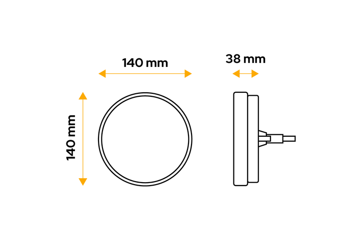 TT TECHNOLOGY TT.12519L Fanale posteriore a LED, 3 funzioni, sinistro