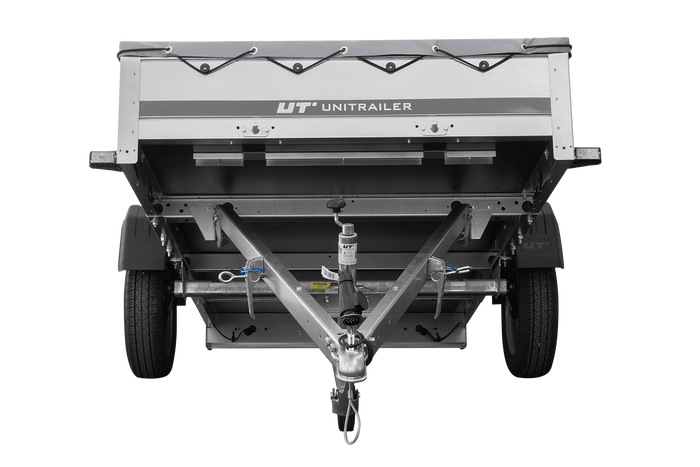 RIMORCHIO DA GIARDINO 264 KIPP CON RUOTA DI SUPPORTO, TELAIO H-0 E Telone GRIGIO