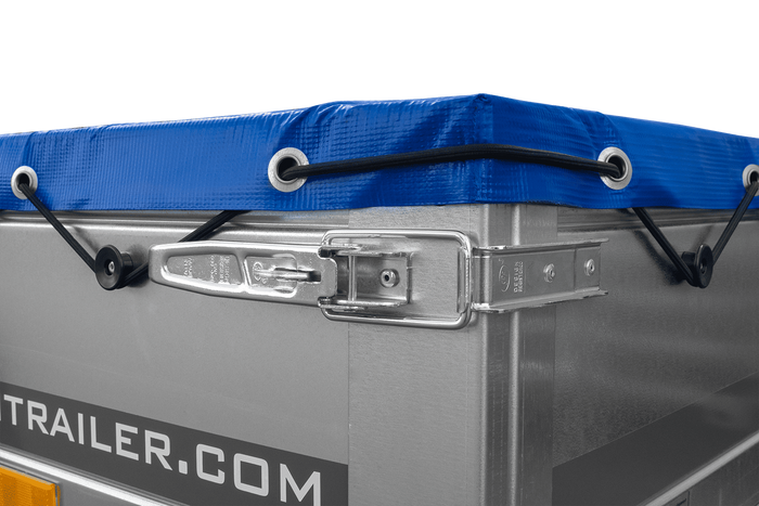 Rimorchio leggero 264x125 UNITRAILER GARDEN 264 KIPP con telaio H-0 e copertura blu