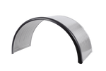 Parafango doppio per rimorchio 17,5-19,5" DOMAR DK7140 passaruota 1000/500mm in metallo con bordo in gomma