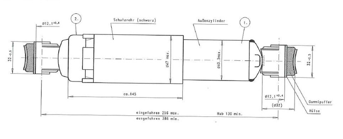 Amortizzatore dell'asse del rimorchio AL-KO Octagon 4000 -7500 kg nero