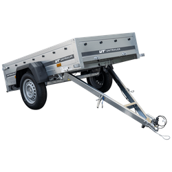 Rimorchio carrello leggero senza freni trasporto cose 750 kg Unitrailer Garden Trailer 200 kipp (new)