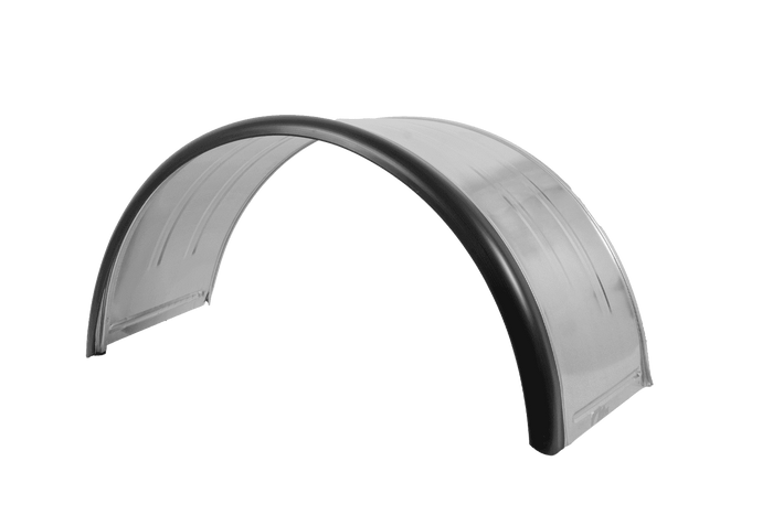 Parafango doppio per rimorchio 15-16" DOMAR DK7120 passaruota 880/400mm in metallo con bordo in gomma