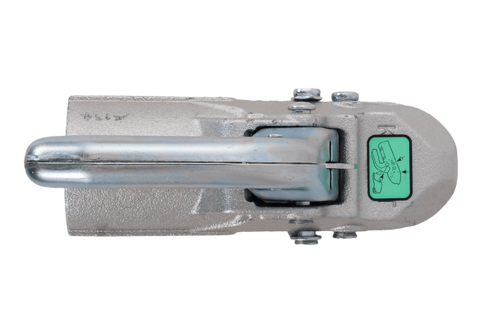 Gancio a sfera KNOTT K35-C per rimorchio da 3500 kg con timone tubolare da 60 mm, in ghisa