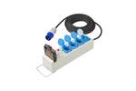 Prolunga da campeggio CEE con splitter ProPlus 373583DE, cavo da 10 m, 3 prese Schuko, 2 porte USB.