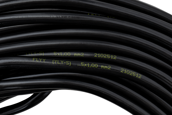 Cavo elettrico HYBSZ YLY-S 5x1 pentapolare - 1m
