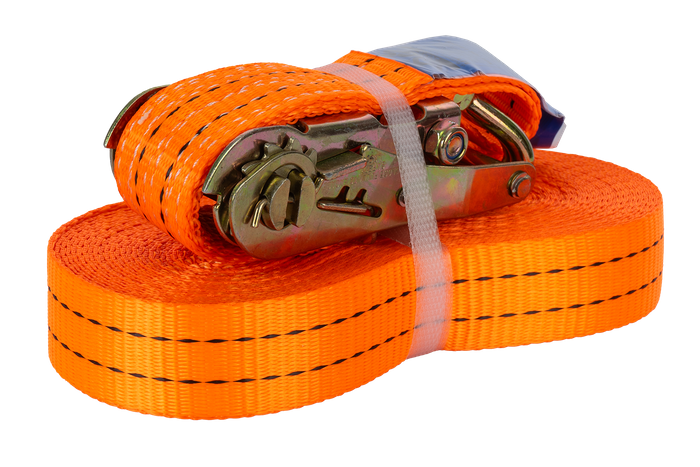Cinghia di fissaggio UNITRAILER arancione da 12 m/35 mm/2 t con tenditore