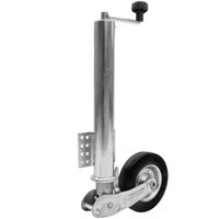 Ruota di supporto automatica WINTERHOFF VK60-KH-200VBB con maniglia, portata 250 kg, altezza 60 mm, lunghezza 560-1030 mm.
