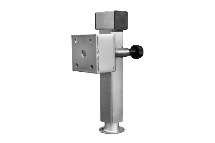 UNITRAILER D-110.000.049 supporto a manovella estensibile per rimorchio pianale da 1300 kg 410-645 mm